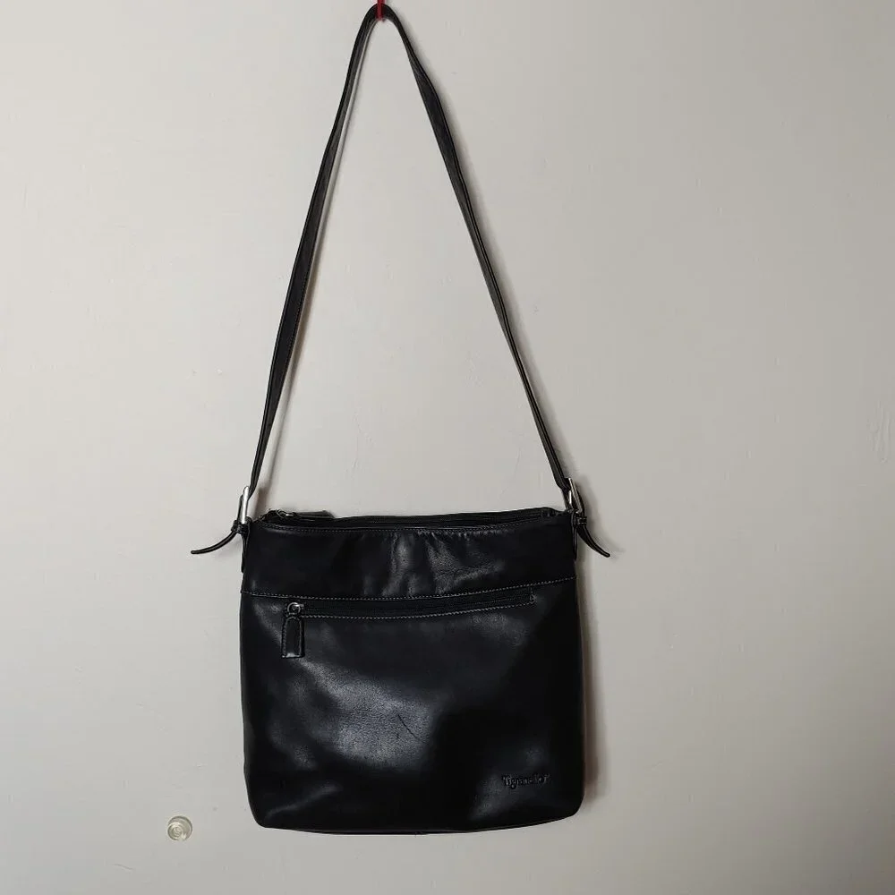 Tignanello Leather Shoulder Hobo Bag‎ Black
